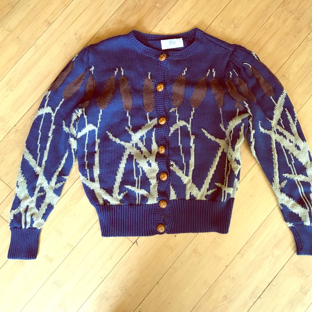 !!!Sale!!! Vintage Cropped Knit Sweater Cardigan
